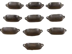 10 CAST IRON BROWN 3" ORNATE PULLS DRAWER CABINET BIN HANDLES RUSTIC VINTAGE