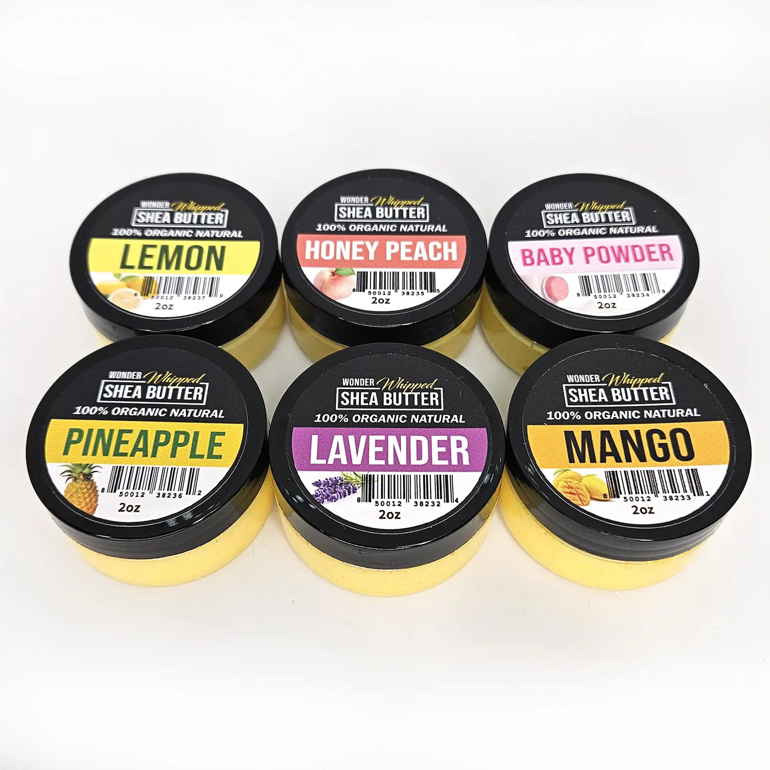 WONDERLOC Whipped Shea Butter 2oz 100% Organic * 6 SCENTS * SET