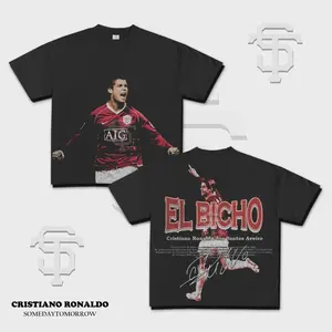 Ronaldo T-shirt, Soccer Fan Shirt, Cristiano Shirt, Football Tee, Sports Gift, Graphic Tee, Unisex Soccer Top Oversized Heavyweight Cotton Tshirt , Gift For Him