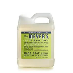 Mrs. Meyer's Clean Day Liquid Hand Soap Refill 33 oz Cruelty Free & Biodegradable Lemon Verbena Scented with Olive Oil & Aloe Vera