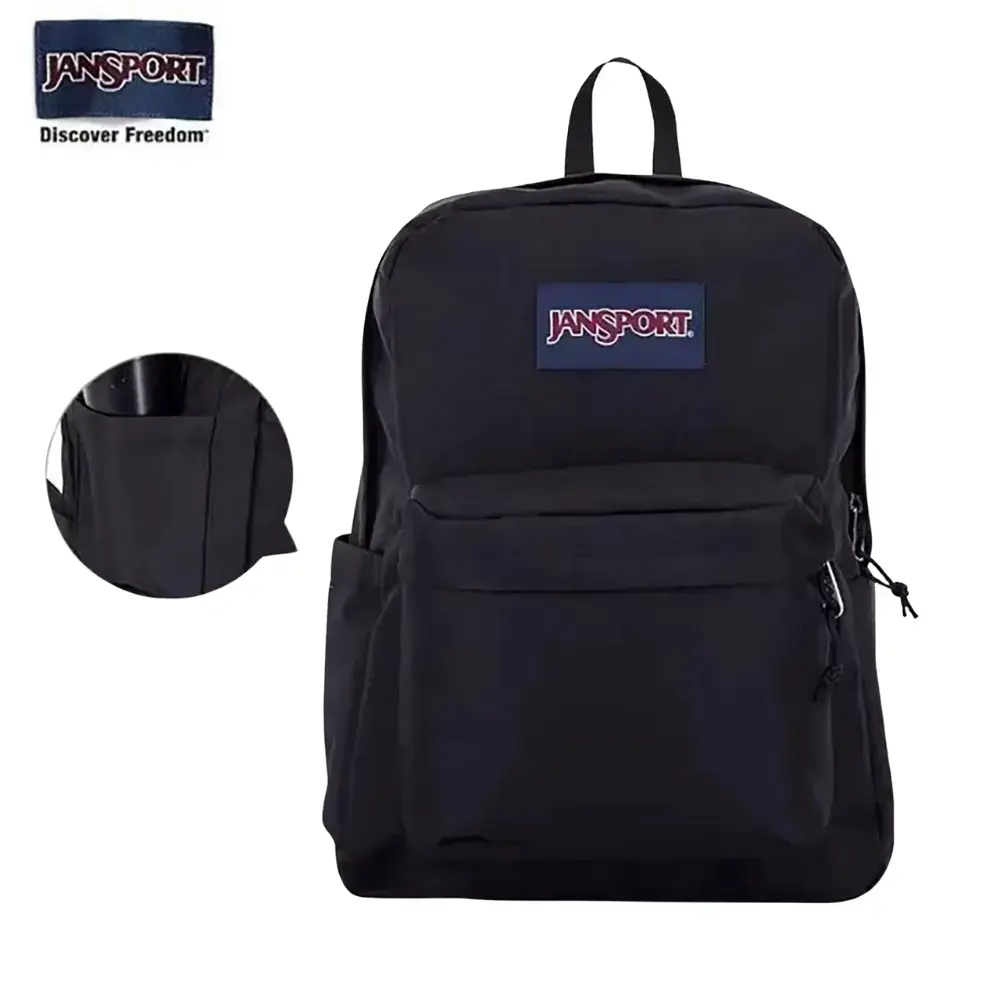 JanSport SuperBreak One Backpacks - Durable, Lightweight Bookbag with 1 Main Compartment, Front Utility Pocket with Built-in Organizer - Premium Backpack, Black