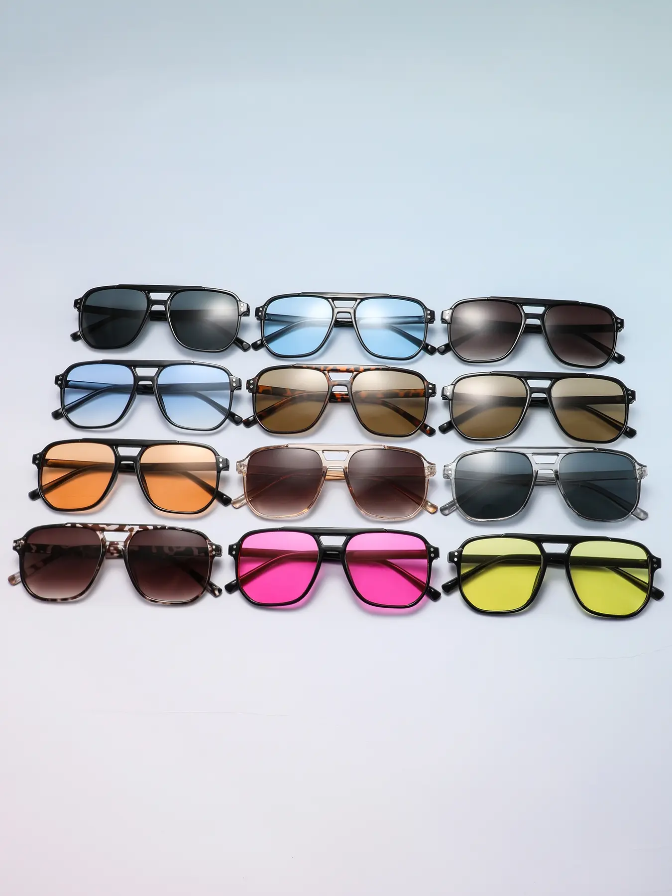 Men's Plastic Oval Frame Glasses, 12pcs Casual Stylish Glasses, Fashionable Casual Eyewear, Perfect for Street Style, Parties, Music Festivals, Trending Glasses