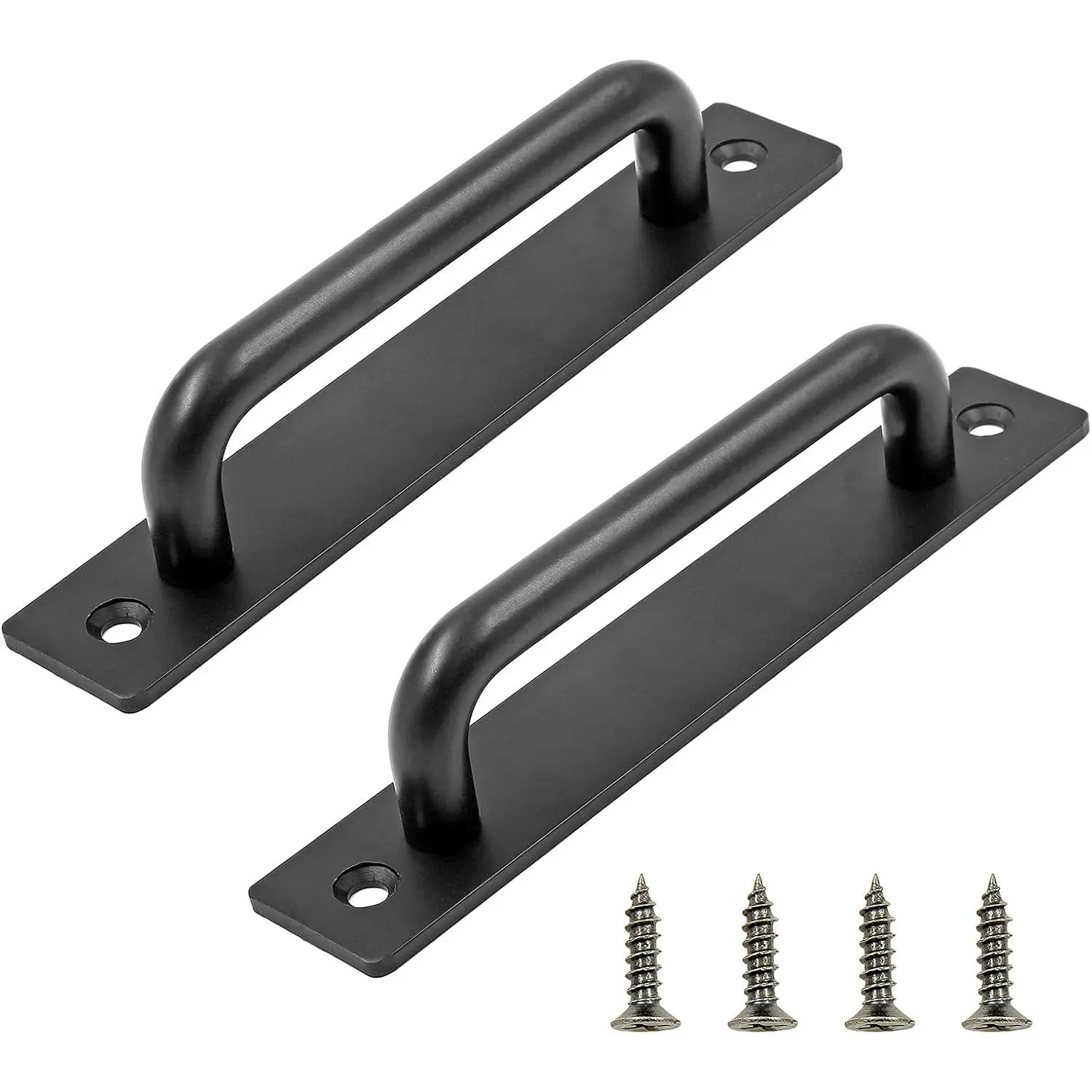 2 Pack Sliding Barn Door Handle 5.9 Inch Aluminium Alloy Door Pull Handle for Gate Doors with Screws for Easy Installation
