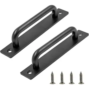 2 Pack Sliding Barn Door Handle 5.9 Inch Aluminium Alloy Door Pull Handle for Gate Doors with Screws for Easy Installation