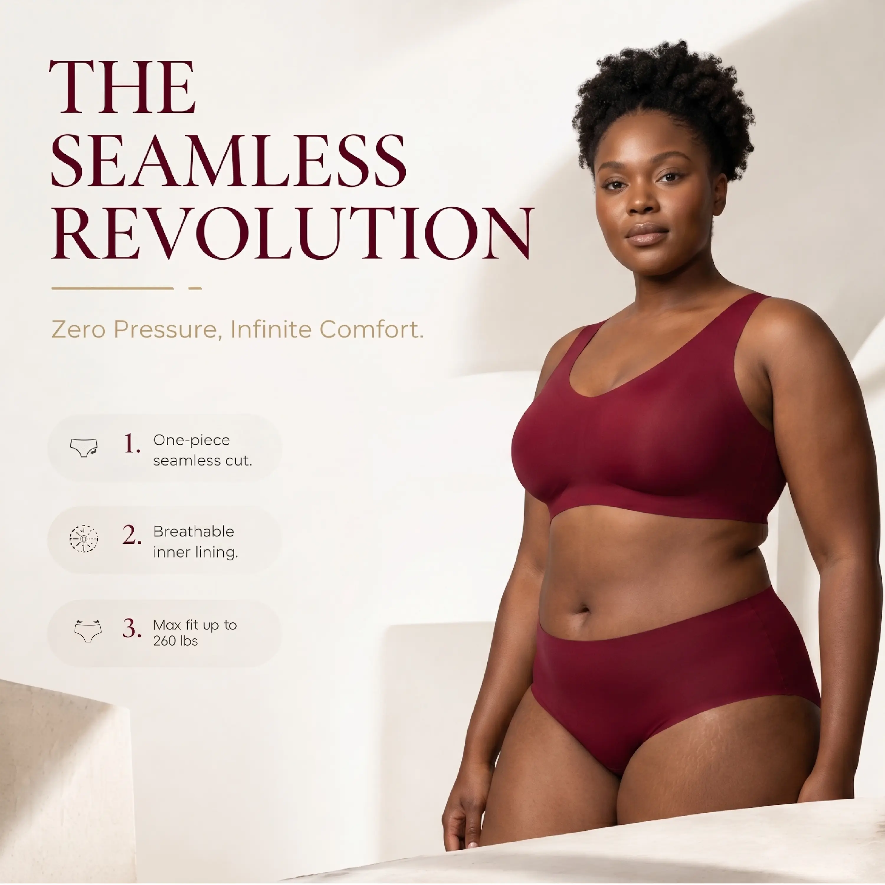 Women's Plus Size Seamless Cut Briefs, 5-Pack Basic Low Waist Plain Underwear for Women, Lightweight Soft Stretch No-Show Panties, Lady, Hang Dry Safe, Solid Colors, Ultra-Thin Seamless Briefs, Natural, Flexible Fabric Briefs, Soft Flexible Briefs