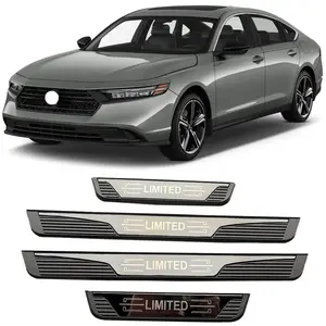 Side Door Sill Plates For Honda Accord Scuff Guard Covers Cars Accessories 2022-2025 Car Stickers Door Entrance Protection ABS Plastic Auto Parts