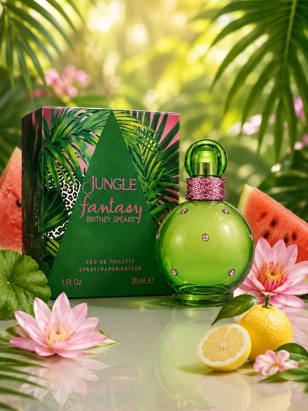 Britney Spears Jungle Fantasy Floral Fragrance Perfume, 1.0oz EDT Spray for Women