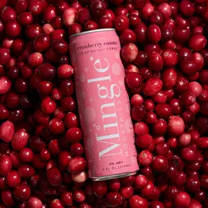 Mingle Mocktails Cranberry Cosmo 12 OR 24-Can Pack Sparkling Non-Alcoholic Drink Beverage with Tangy Cranberry, Lime & Orange Flavor Perfect for Party Fun
