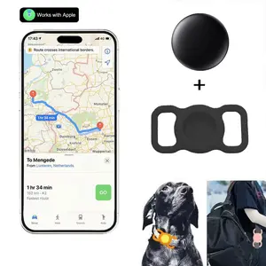 Mini car GPS tracker, compatible with iOS, pet protective case, can track the location of children, vehicles, and pets in real time. No monthly fee, Compatible with Apple Find My. No SIM card required, Compact and portable, Hidden GPS trackers