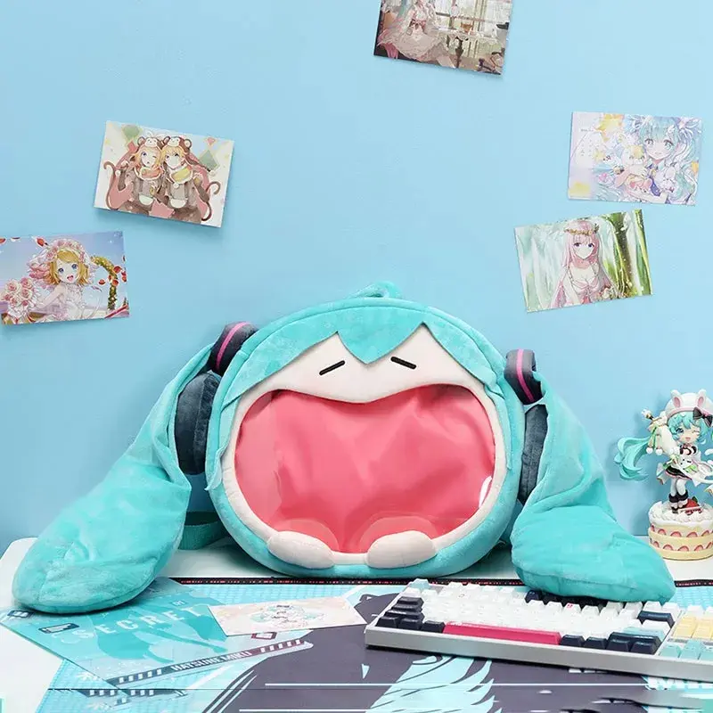 Kawaii Anime Hatsune Miku Cosplay Plush Backpack, Ita Bag, School Bag, Student Bag