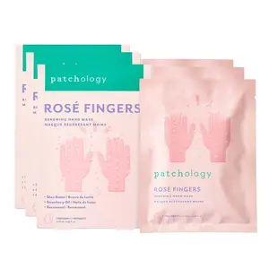Rosé Fingers Renewing Hand Mask 3-Masks Hydrate Moisturizing with Strawberry and Shea Butter Nail Nourishing Scent Moisturizer