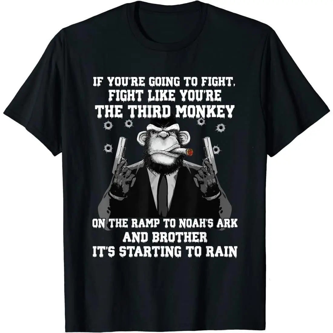 If You're Going To Fight Fight Like The Third Monkey T-Shirt Gift For Him, Her, Women Summer Outfits, Style, Streetwear, Top, Vintage Graphic Tees, Aesthetic, Trendy, Unisex 90S, Tatoo, Daily Wear, Short Sleeve