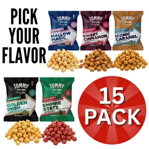 Tommy Popcorn Fifteen Pack | Sweet Gourmet Popcorn | Viral Snack Gift