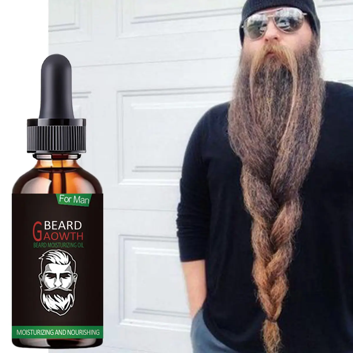 Men's Beard Oil – Enriched with hyaluronic acid; lightweight, hydrating, and anti-frizz; leaves the beard soft and smooth for effortless daily grooming., Hair Care, Moisturizing, Liquid