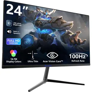 24 Inch  , FHD 1080P 100Hz VA Display with Built-in Speaker, HDMI DisplayPort, FreeSync HDR10, 98% sRGB, VESA Mountable  for  Office Gaming