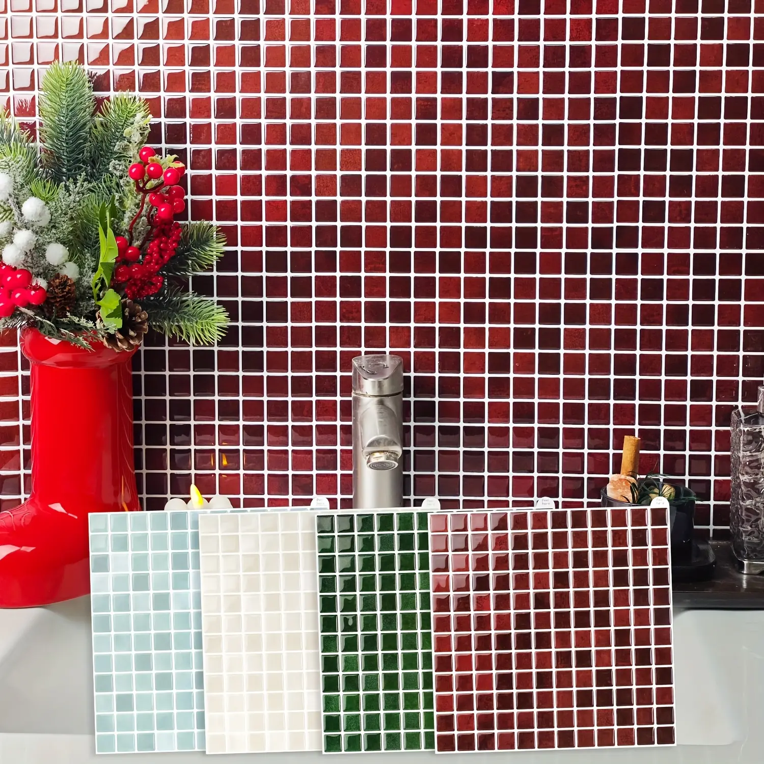 Ten peeling and pasting kitchen splash boards are pasted on the tiles, and the pasted wall tiles are waterproof and self-adhesive splash boards are pasted on the bathroom tiles Peel And Stick Wallpaper Designs