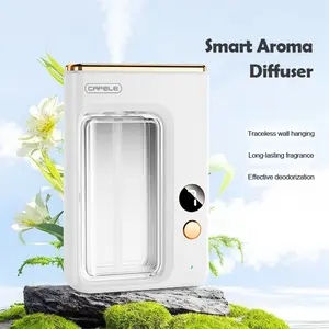 CAFELE Automatic Aroma Diffuser: 5 Fragrances,Wireless Fragrance Dispenser Non-marking Installation Portable Aroma Diffuser Deodorizing Air Freshener Long-lasting Fragrance Diffuser