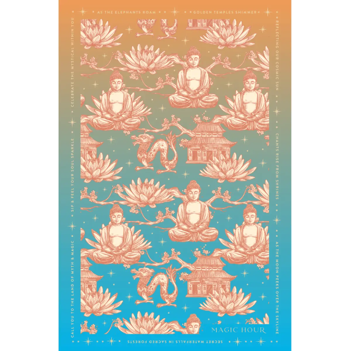 Thai Temple Tea Towel