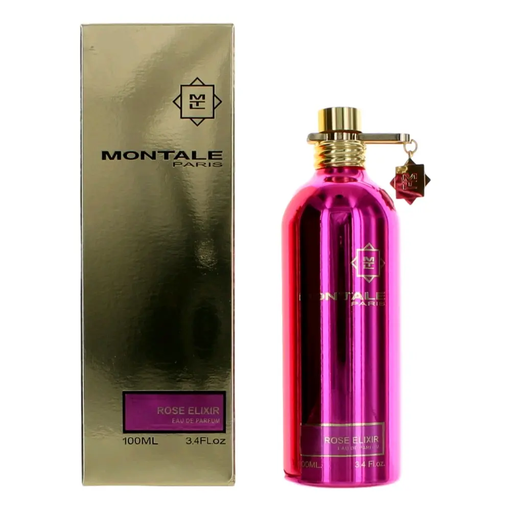 Montale Rose Elixir by Montale, 3.3 oz EDP for Women, Jasmine, Vanilla Scents, Musk, Liquid, 3.3 Fl Oz, Juicy Fruity Floral, Signature Scent, Citrus, Playful Personality