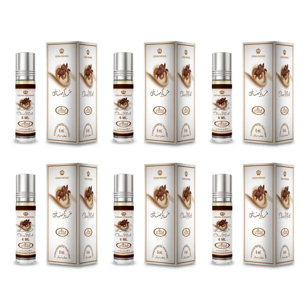 Choco Musk 6 Pack Roll On Perfume Oil 6 ml Bundle Sweet Vanilla Chocolate Amber Perfume