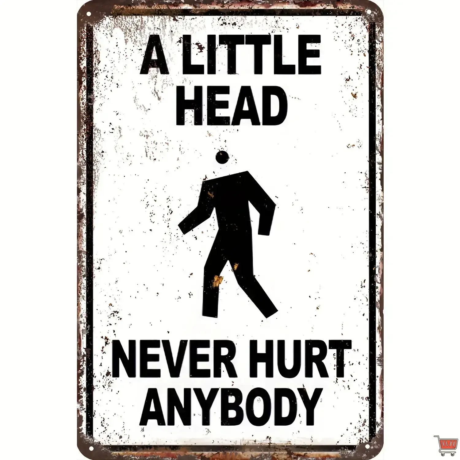 Funny Adult Novelty Wall Art Decor - A Little Head Never Hurt Anybody - Aluminum Sign, Vintage Plaque Decor, Metal Poster for Home Bar/Room/Farmhouse/Shed/Garage, Ridiculous Humor Jokes Funny Warning Notice Aluminum Metal Sign Plate 2025 fashion