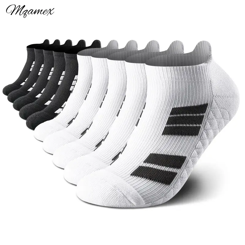 6 Pairs of Sports No Show Socks for Man and Woman, Ankle Socks with Terry Soles Offer Shock Absorption and Wear Resistance, White Daily Socks That Are