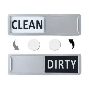 Dishwasher Magnet Clean Dirty Sign Strong Magnet Non-Scratch Clean Dirty Magnet for Dishwasher Kitchen Organizers and Storage Decor Accessories Easy to Read Slide