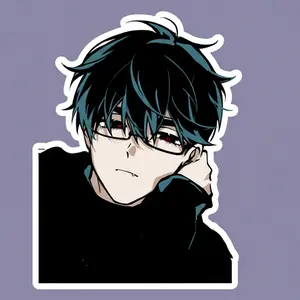 Ivan Dark Pop Alien Stage Art Sticker – Durable Vinyl Decal