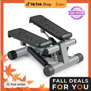 Sunny Stair Stepper with Resistance Bands – Compact Home Workout Machine, 300 lbs Capacity, Burn Calories & Tone Muscles Pedal Exerciser