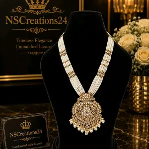 Uncut Meenakari Kundan Mala Set, Including Jhumka Earrings and Tikka