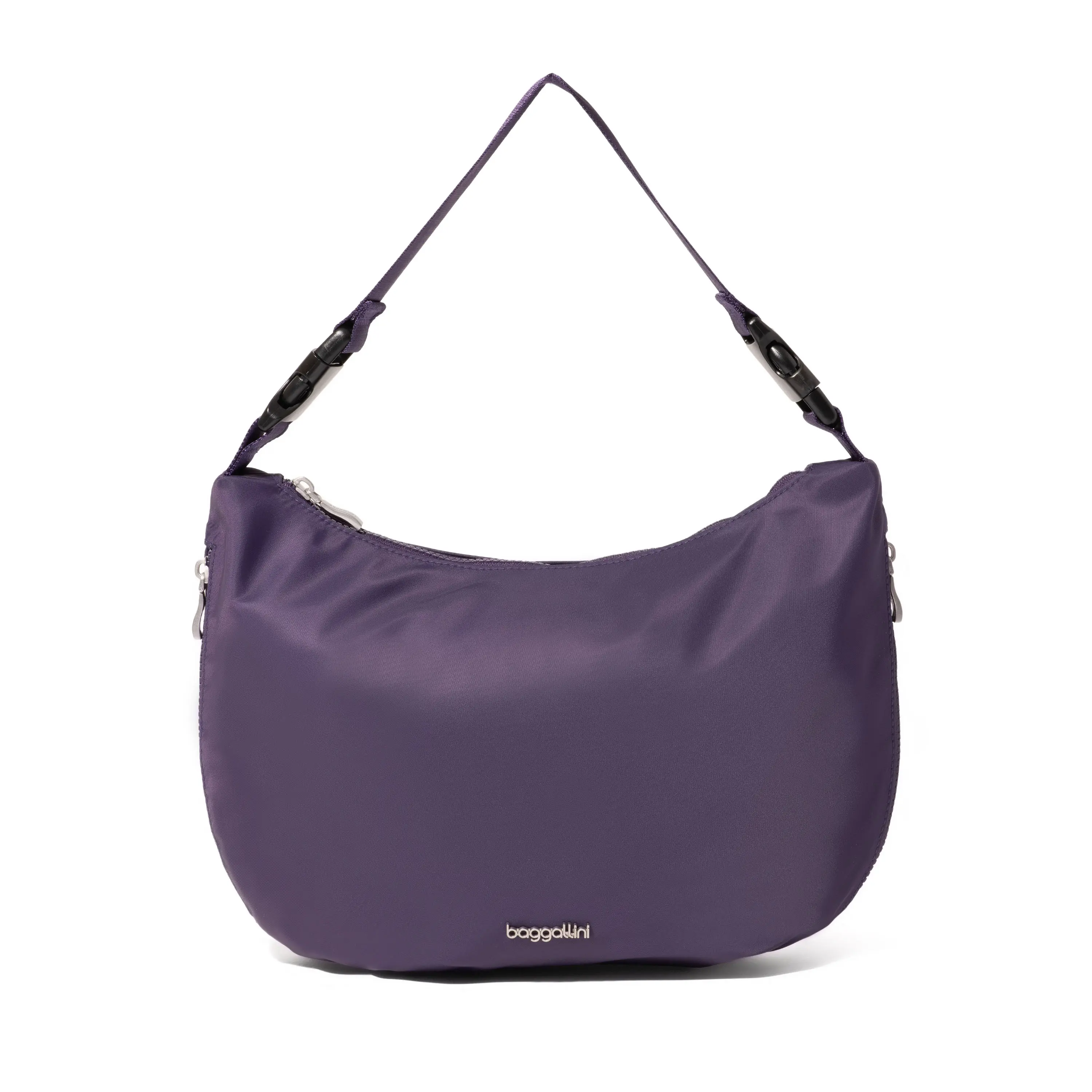 Baggallini Women's Crescent Convertible Hobo Bag, Chic Lightweight Crossbody with Zipper Pockets for Everyday Use and Travel, Hobo Bags, Zippered, Casual, Lipstick Loop