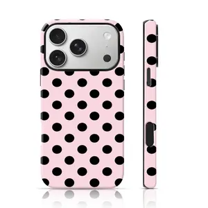 Retro Polka Dot Pattern Design Phone Case Full Body Protection for iPhone 17 Pro Max/16 Pro Max /15Pro Max 15/14/13/12 & Samsung S26 /S25Ultra Unique Phone Case