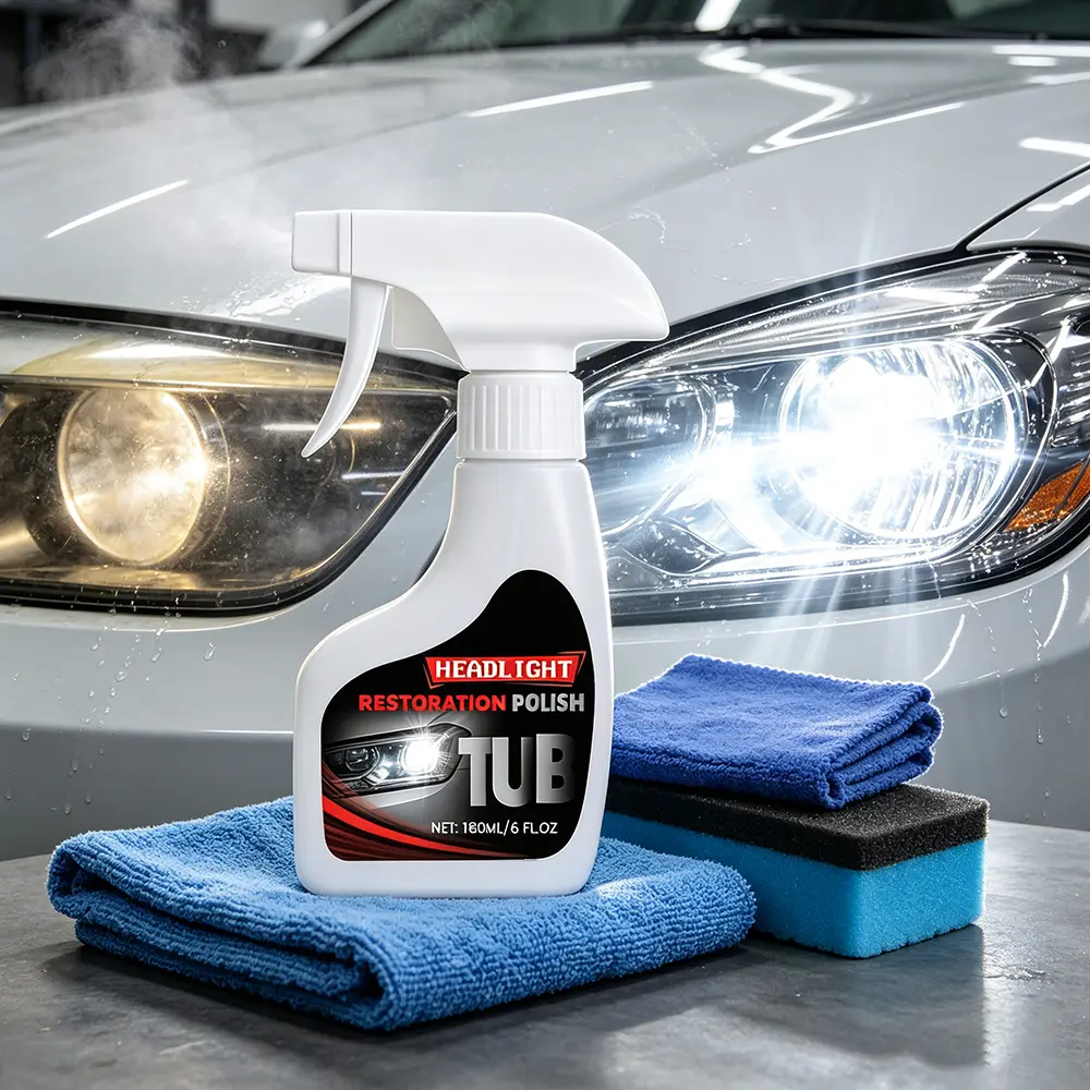 Headlight Restoration Kit – Skip the $500 Replacement, Restore Yellow & Cloudy Headlights in 10 Minutes, No Sanding, No Tools, Just Wipe On – Includes UV Sealant for Long-Lasting Clarity