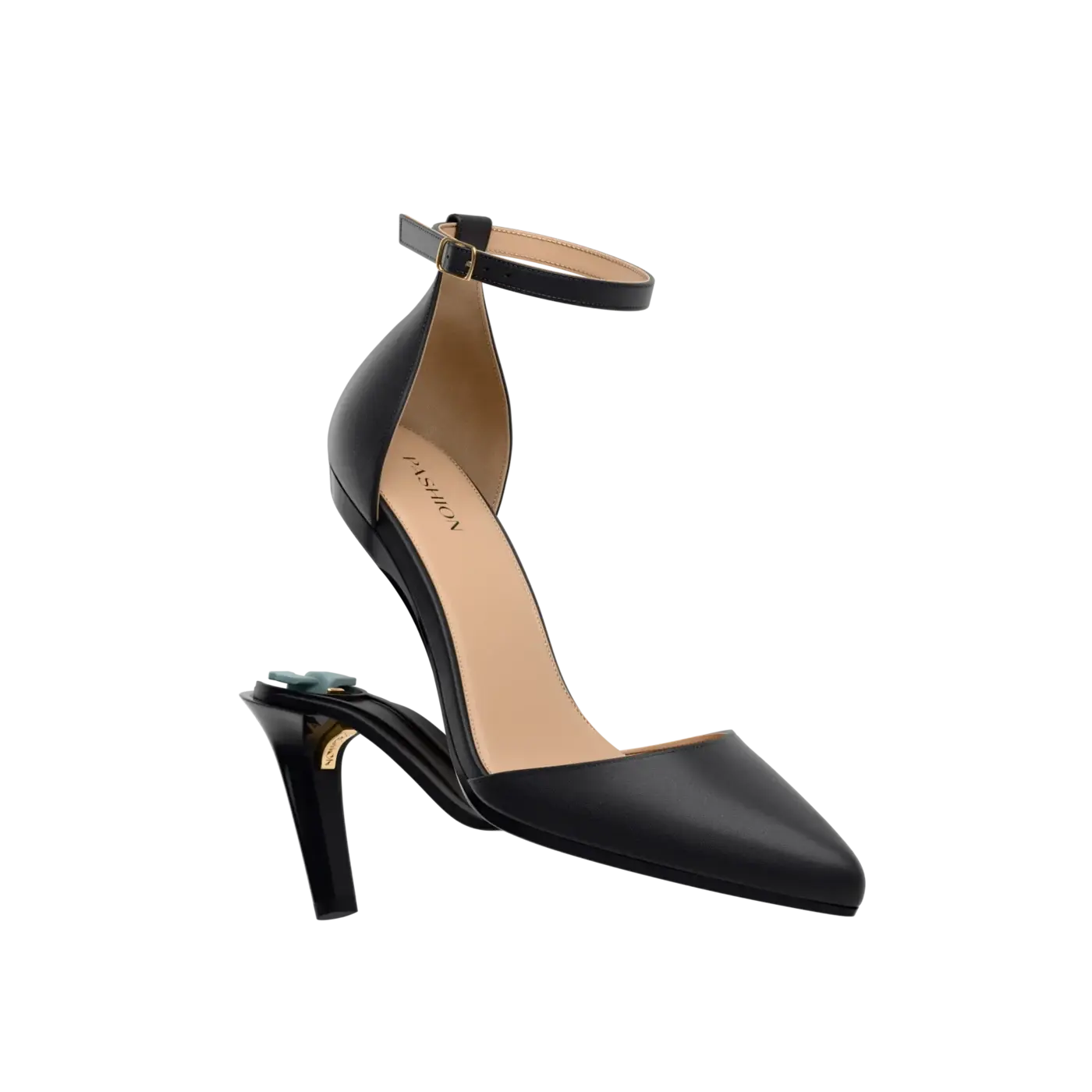 D'Orsay Pump - Coal Leather 4" Stiletto