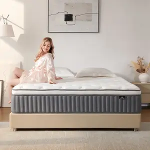 10/12/14 Inch Hybrid Mattress in a Box, Twin Full /Queen /King Sizes, Premium Gel Memory Foamwith Lumbar Zoned Support Springs, Medium Firm Feel,Pressure Relief & Maximum Support, CertiPUR-US &OEKO-TEX Certified