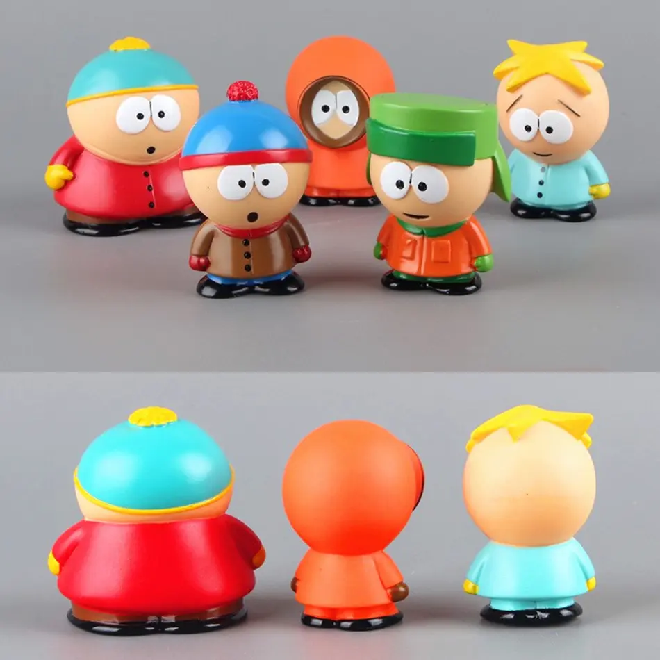 Unisex 6cm Southern Park Plastic Toyset, 5PCS Stan Eric Creative Action Dolls, Kids' Home Decoration Gift (Toys & Hobbies Classic Novelty Item)