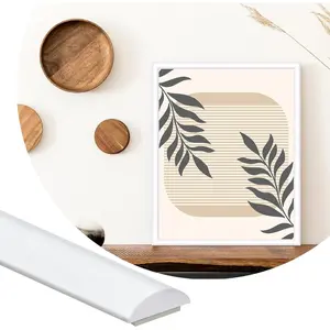 9.8 Ft Peel and Stick Trim,Flexible Trim Molding for Backsplash Tile , Self-Adhesive Wall Trim for Corner, Frame Decor White(Paintable)