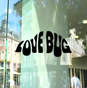 Lovebug Vw Car Sticker Camper Van Beetle Vinyl Decal Funny Bumper Window