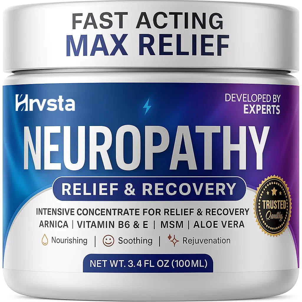 summervibes Neuropathy Nerve Relief Cream - Maximum Strength Relief Cream for Foot, Hands, Legs, Toes Includes Arnica, Vitamin B6, Aloe Vera, MSM - Expertly Developed for Effective and Soothing Relief,summerwins