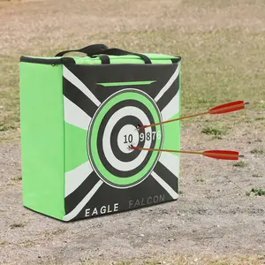 Modern 15.75" Archery Target Block, Dual-Sided & Reusable, Oxford Cloth & Polymer Fiber for Bows & Crossbows up to 60 lbs, Indoor & Outdoor Practice, Arrows
