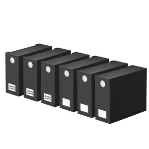 SpaceAid 6 Pack Bed Sheets Organizer and Foldable Storage in Black