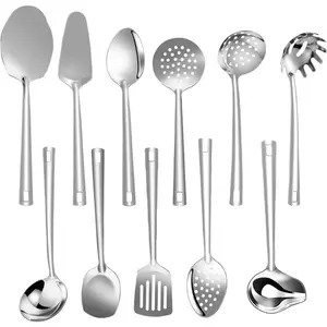 11 Pcs Stainless Steel Kitchen Utensils Set Wok Utensils Kitchen Tool Set Spatula Cooking Utensil Set