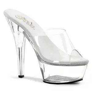 Pleaser Kiss-201 Women's Platform Slides, Slip-On Footwear Shoe with Slip-On Convenience