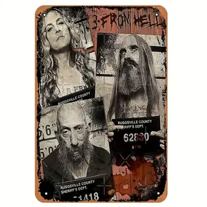 Rob Zombie 3 From Hell Metal Sign - 8X12 Inches Tin Poster For Daily Office Decor