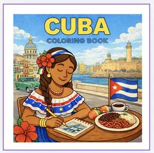 Cuba Coloring Book | Cuban Culture Art | Latin Heritage Gift