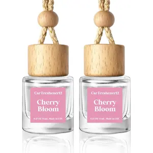 Car Air Freshener Diffuser 2 Pack Hanging Cherry Bloom Car Air Freshener for Women 45+ days Long Lasting Fragrance Made in USA (C12)