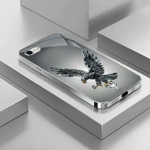 Suitable for [iPhone Se （2022）] Light luxury crystal eagle pattern and scorpion glass electroplated mobile phone case, exquisite and gorgeous 995