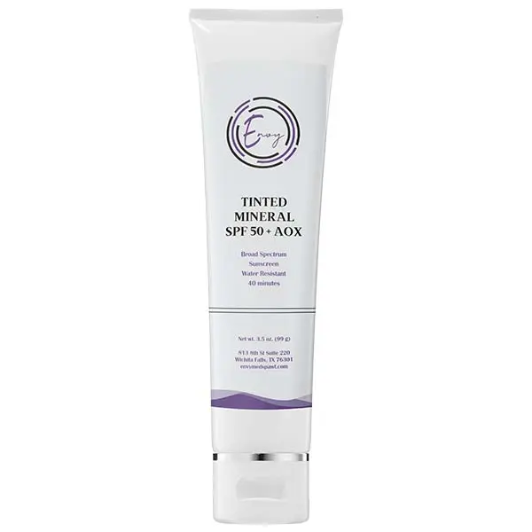 Tinted Mineral Moisturizer SPF 50+ AOX - Broad Spectrum Sunscreen with Natural Tint for Sensitive Skin - Chemical-Free & Water Resistant