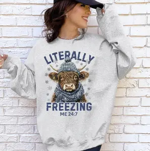 Literally Freezing Christmas DTG Printed T-Shirt or Sweatshirt