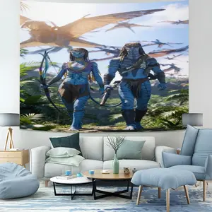 Avatar Pattern Single-Sided Printed Rug, Wall Hanging Tapestry, Unique Wall Art for Living Room and Bedroom, Perfect Gift Idea